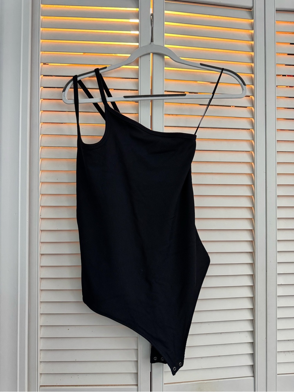 Abercrombie & Fitch Black Asymmetric Bodysuit